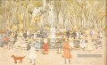 Dans Central Park New York Maurice Prendergast aquarelle